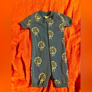 Hanna Andersson Navy Bodysuit with Ferris Wheel Design